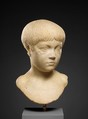 Marble portrait bust of a boy, Marble, Roman