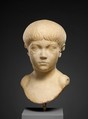 Marble portrait bust of a boy, Marble, Roman