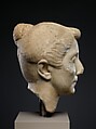 Marble head of an elderly woman, Roman