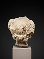 Marble head of a boy wearing a wreath, Marble, Roman
