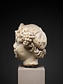Marble head of a boy wearing a wreath, Marble, Roman
