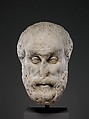 Marble head of a philosopher, Marble, Pentelic, Roman