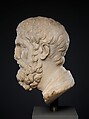 Marble head of Epikouros, Marble, Pentelic, Roman