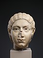 Marble portrait head of a woman, Marble, Roman