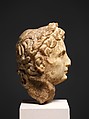 Marble head of a man wearing a laurel wreath, Marble, Roman