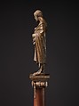 Bronze statuette of a philosopher on a lamp stand, Bronze, Roman