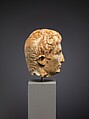 Ivory portrait head of the emperor Augustus, Ivory, Roman