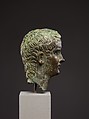 Bronze portrait head of the emperor Gaius (Caligula), Bronze, Roman