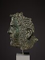 Fragmentary bronze portrait of the emperor Caracalla, Bronze, Roman