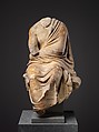 Marble statuette of a seated philosopher, Marble, Roman