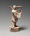 Terracotta statuette of Eros playing a lyre, Terracotta, Greek