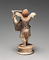 Terracotta statuette of Eros playing a lyre, Terracotta, Greek