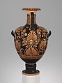 Terracotta hydria (water jar), Attributed to the Olcott Painter, Terracotta, Greek, South Italian, Campanian
