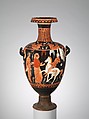 Terracotta hydria (water jar), Attributed to the Group of Naples 3227, Terracotta, Greek, South Italian, Campanian