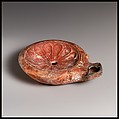 Terracotta oil lamp, Terracotta, Roman