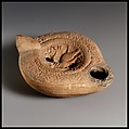 Terracotta oil lamp, Terracotta, Roman, Cypriot