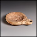 Terracotta oil lamp, Terracotta, Roman