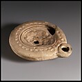Terracotta oil lamp, Terracotta, Roman, Syrian