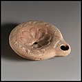 Terracotta oil lamp, Terracotta, Roman, Cnidian