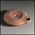 Terracotta oil lamp, Terracotta, Roman, Cnidian