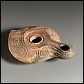 Terracotta oil lamp, Terracotta, Roman, Ephesian