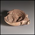 Terracotta oil lamp, Terracotta, Roman