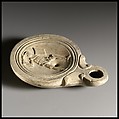 Terracotta oil lamp, Terracotta, Roman, Cypriot