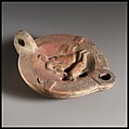Terracotta oil lamp, Terracotta, Roman, Cypriot