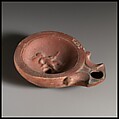 Terracotta oil lamp, Terracotta, Roman