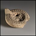 Terracotta oil lamp, Terracotta, Roman