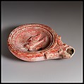 Terracotta oil lamp, Terracotta, Roman