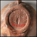 Terracotta oil lamp, Terracotta, Roman