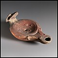Terracotta oil lamp, Terracotta, Roman