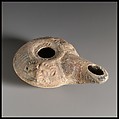 Terracotta oil lamp, Terracotta, Greek
