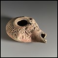 Terracotta oil lamp, Terracotta, Greek