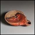 Terracotta oil lamp, Terracotta, Roman, Cypriot