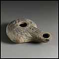 Terracotta oil lamp, Terracotta, Greek