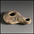 Terracotta oil lamp, Terracotta, Greek