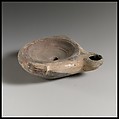 Terracotta oil lamp, Terracotta, Roman