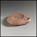 Terracotta oil lamp, Terracotta, Roman