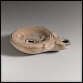 Terracotta oil lamp, Terracotta, Roman