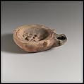 Terracotta oil lamp, Terracotta, Roman