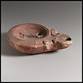 Terracotta oil lamp, Terracotta, Roman