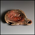 Terracotta oil lamp, Terracotta, Roman, Cypriot