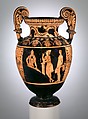 Terracotta volute-krater (bowl for mixing wine and water), Terracotta, Etruscan