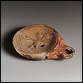Terracotta oil lamp, Terracotta, Roman, Cypriot