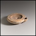 Terracotta oil lamp, Terracotta, Roman