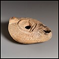 Terracotta oil lamp, Terracotta, Roman