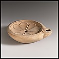 Terracotta oil lamp, Terracotta, Roman