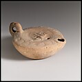 Terracotta oil lamp, Terracotta, Roman